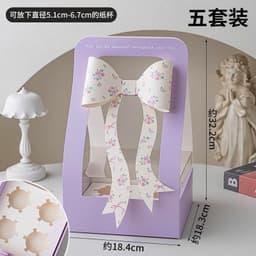 [THANH  LÝ] 10 Hộp 4 ô Quai Xách Kèm Nơ đựng bánh, hũ yến sào, quà tặng 7