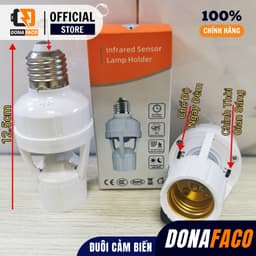 Đui Đèn Treo Lắp Bóng Đèn Thông Minh Hồng Ngoại E27 ,Đuôi Đèn E27 110-240v Có Cảm Biến Chuyển Động 3