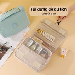 Túi Đựng Mỹ Phẩm Du Lịch Có Móc Treo, Có Thể Gấp Gọn, Nhiều Ngăn, Chứa Được Nhiều Đồ Dùng Cá Nhân Và Mỹ Phẩm 5