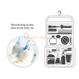 Túi Đựng Mỹ Phẩm Du Lịch Có Móc Treo, Có Thể Gấp Gọn, Nhiều Ngăn, Chứa Được Nhiều Đồ Dùng Cá Nhân Và Mỹ Phẩm 8