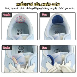 Miếng dán sửa chữa giày vải lông nhung. Miếng lót vá vết bị bục, bị rách (giày thể thao, giày vải) 4