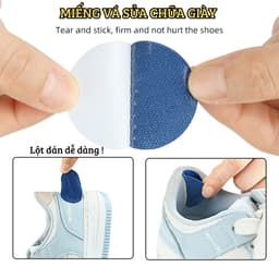 Miếng dán sửa chữa giày vải lông nhung. Miếng lót vá vết bị bục, bị rách (giày thể thao, giày vải) 3