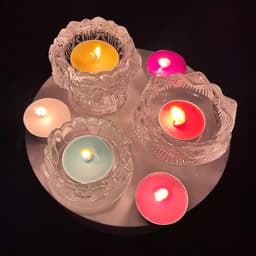 Vỉ 10 Viên Nến Xu Tealight Trơn Bơ Trường Nguyên Organic, Không Khói,  Nhiều Màu, Cúng Mụ, Xông Tinh Dầu, Dâng Lễ 8