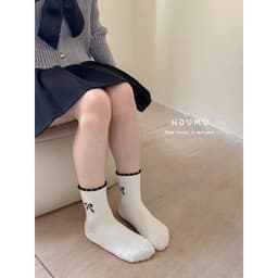 Set 5 Đôi Tất, Vớ họa tiết Nơ, Bi cho bé gái từ 1-12 tuổi mã te101 { V403 } 5