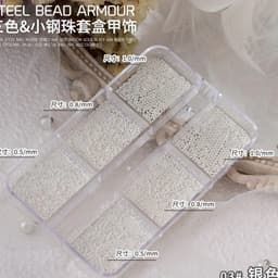 Khay bi vuông đính móng tay 6 size trang trí móng tay cho người Làm Nail 2