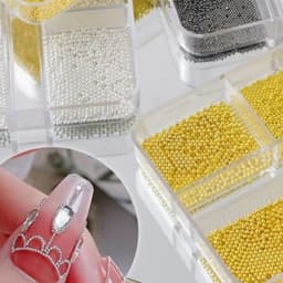 Khay bi vuông đính móng tay 6 size trang trí móng tay cho người Làm Nail 4