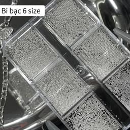 Khay bi vuông đính móng tay 6 size trang trí móng tay cho người Làm Nail 6