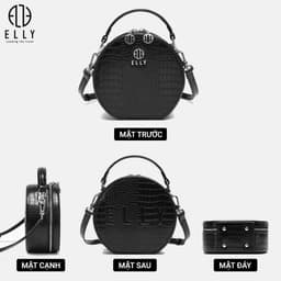 [Tặng hộp 20.10] Túi xách nữ thời trang ELLY EL326 đeo chéo đeo vai xách tay da tổng hợp cao cấp chính hãng 5