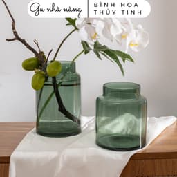 Bình hoa thủy tinh cơ bản trang trí nhà cửa và decor phòng khách sang trọng BT030 1