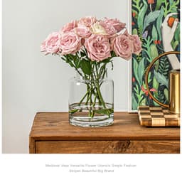 Bình hoa thủy tinh cơ bản trang trí nhà cửa và decor phòng khách sang trọng BT030 3