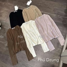 [Ảnh Thật - QCL1]  Áo Thun Nữ Dài Tay Cổ Tròn Ôm Dáng Basic Chất Cotton Mềm Mịn Co Giãn Chuẩn Tag JUNE Studio 3