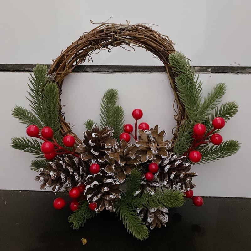 Set Vòng Nguyệt Quế Giáng Sinh, Noel, Vòng Treo Cửa Handmade, trang trí noel size 20cm, 30cm