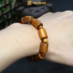 Vòng tay gỗ Bách xanh kiểu Đốt trúc 8/10/12mm - Vòng tay gỗ thơm cho nam và nữ | Thiên Mộc Bảo 5
