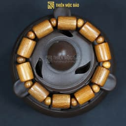 Vòng tay gỗ Bách xanh kiểu Đốt trúc 8/10/12mm - Vòng tay gỗ thơm cho nam và nữ | Thiên Mộc Bảo 3