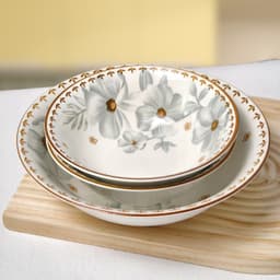 Bộ Tô Chén Đĩa Sứ 19 Món Họa Tiết Hoa Dừa Đựng Thực Phẩm Có Nắp Đậy Tặng 3 Thố Sứ 7