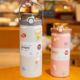Bình Giữ Nhiệt Boss 1200ml Lõi Inox 304 Có Quai Xách Kèm Ống Hút Tặng Chổi Cọ Bình Và Sticker Dán 3D 7