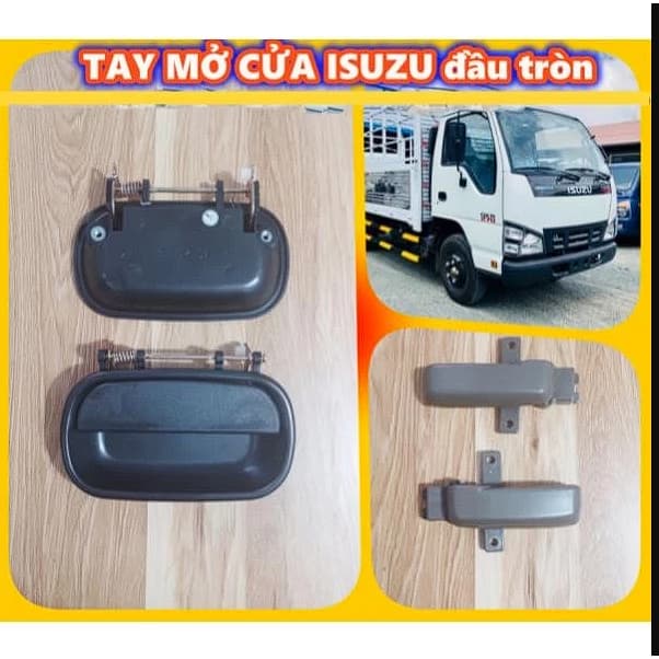Tay mở trong ngoài xe tải ISUZU QKR210 230 270 91PS 1T9 2T4 2T8 đầu tròn (New)