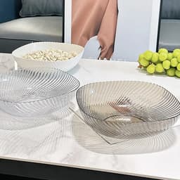 Đĩa Trái Cây Trong Suốt Đựng Bánh Kẹo Đồ Ăn Sang Trọng Lịch Sự 7