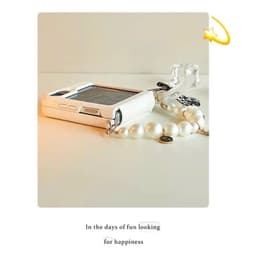 [CÓ SẴN] 2 dây - Ốp Z Flip 8 - Flip7 - Flip6 - Flip 5 trắng phủ da kèm dây ngọc tiểu thư và thanh bảo vệ bản lề 4