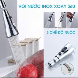Đầu vòi nước tăng áp rửa bát xoay 360 MẪU MỚI có 3 chế độ tiện dụng----- 1