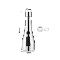 Đầu vòi nước tăng áp rửa bát xoay 360 MẪU MỚI có 3 chế độ tiện dụng----- 4
