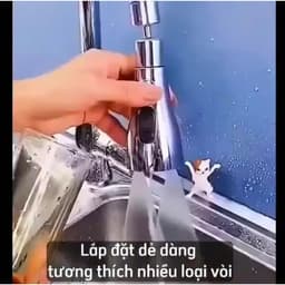 Đầu vòi nước tăng áp rửa bát xoay 360 MẪU MỚI có 3 chế độ tiện dụng----- 8
