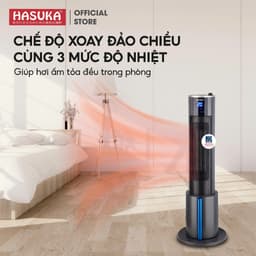 Máy sưởi gốm HASUKA HSK-189 - Công suất 2200W - Phun sương tạo ẩm 3 mức nhiệt kèm điều khiển từ xa - Hàng chính hãng 4