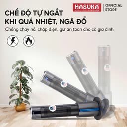 Máy sưởi gốm HASUKA HSK-189 - Công suất 2200W - Phun sương tạo ẩm 3 mức nhiệt kèm điều khiển từ xa - Hàng chính hãng 7