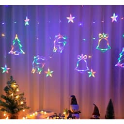 Đèn Rèm Noel trang trí giáng sinh,trang trí TẾT nhà cửa, đèn dây trang trí màu vàng và nhiều màu cực đẹp 7