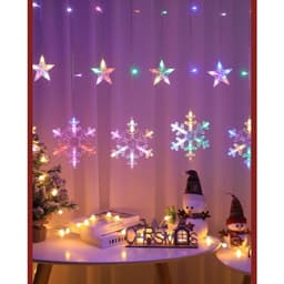 Đèn Rèm Noel trang trí giáng sinh,trang trí TẾT nhà cửa, đèn dây trang trí màu vàng và nhiều màu cực đẹp 3