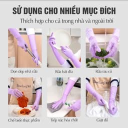 Hộp 10 đôi gang tay cao su cổ dài, không mùi kháng khuẩn 5