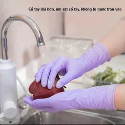 Hộp 10 đôi gang tay cao su cổ dài, không mùi kháng khuẩn 7