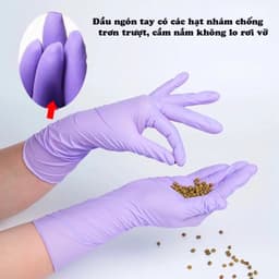 Hộp 10 đôi gang tay cao su cổ dài, không mùi kháng khuẩn 6