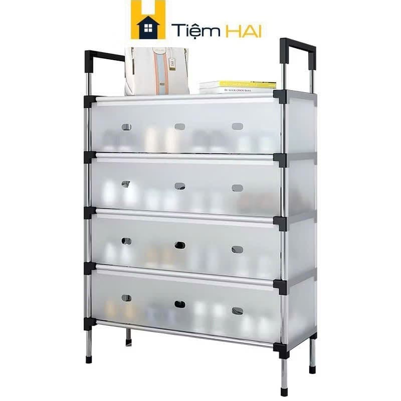 Kệ Để Giày 5 Tầng Kèm Vách Chắn Bụi Bảo Vệ Giày Cực Sang Trọng