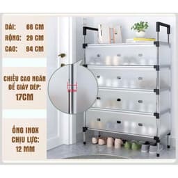 Kệ Để Giày 5 Tầng Kèm Vách Chắn Bụi Bảo Vệ Giày Cực Sang Trọng 5