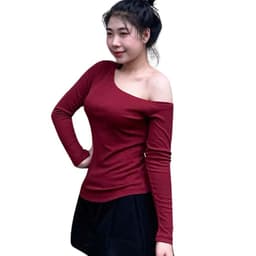[Có Bigsize 45-85kg] Áo Thun Nữ Trễ Vai Tay Dài Limo Form Ôm Body Thun Gân Co Giãn Sang Chảnh MS290 9