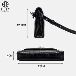 Túi Xách Nữ ELLY EL322 Da Tổng Hợp Cao Cấp Đeo Chéo Đeo Vai Thời Trang Chính Hãng Thanh Lịch 4