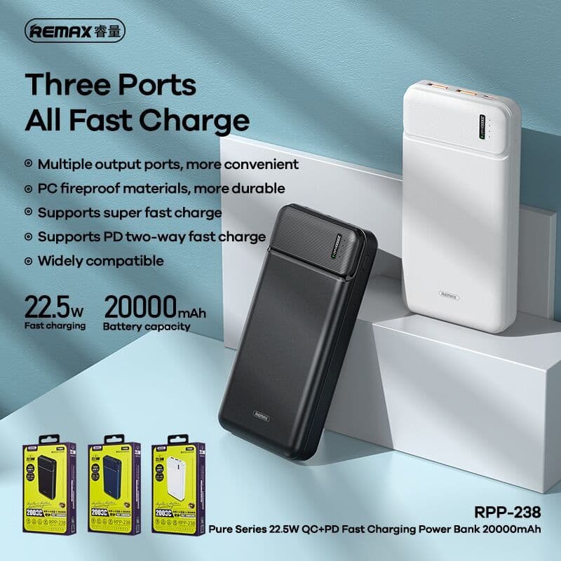 Pin Dự Phòng Sạc Nhanh 22.5W Remax RPP-255 10.000mah và Deiog DY-102 10.000mah