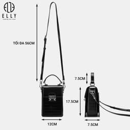 [Tặng hộp 20.10] Túi xách nữ thời trang ELLY EL324 đeo chéo đeo vai xách tay da tổng hợp cao cấp chính hãng 5