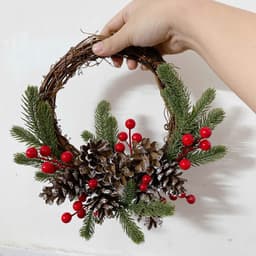 Vòng Nguyệt Quế Giáng Sinh, Noel, Vòng Treo Cửa Handmade, trang trí noel size 20cm, 30cm 6