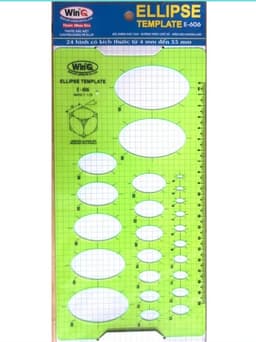 Thước Elip Vẽ Kỹ Thuật WinQ E606 - Ellipse Template Ruler 4