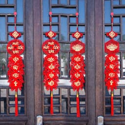 Trang trí Tết truyền thống, Bộ câu đối đỏ độc đáo cho năm mới may mắn 8