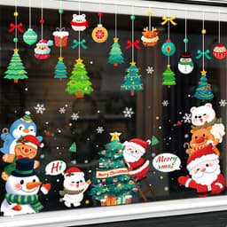 Decal NOEL 2026 trang trí Giáng Sinh 2 mặt hít tĩnh điện dán kính dễ gỡ không keo 2