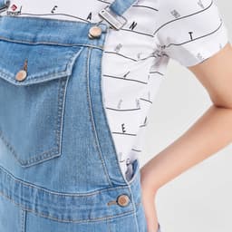 [ẨN] Yếm Dài Nữ GENVIET Vải Jeans Trẻ Trung Dáng Jogger, Yếm Bò Nữ Dáng Thụng Ống Bo Chun Hiện Đại, Năng Độn 8185 5