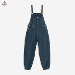 [ẨN] Yếm Dài Nữ GENVIET Vải Jeans Trẻ Trung Dáng Jogger, Yếm Bò Nữ Dáng Thụng Ống Bo Chun Hiện Đại, Năng Độn 8185 6