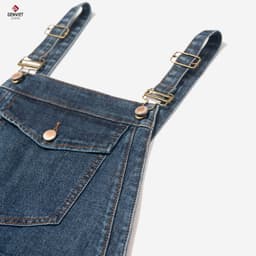 [ẨN] Yếm Dài Nữ GENVIET Vải Jeans Trẻ Trung Dáng Jogger, Yếm Bò Nữ Dáng Thụng Ống Bo Chun Hiện Đại, Năng Độn 8185 7