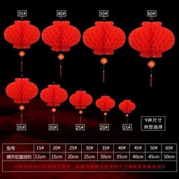Combo 30/50/100 Cái Lồng Đèn Tổ Ong Đỏ Treo Trang Trí Tết 2026 3