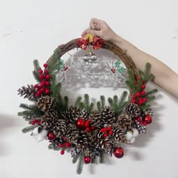 Vòng Nguyệt Quế Giáng Sinh, Noel, Vòng Treo Cửa Handmade, trang trí noel size 20cm, 30cm 2