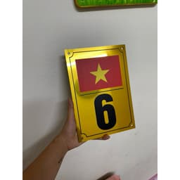 Số Biển Số Nhà Có In Hình Lá Cờ Việt Nam Chất Liệu Aluminium 3mm In UV Cao Cấp - Bảng Số Nhà 5