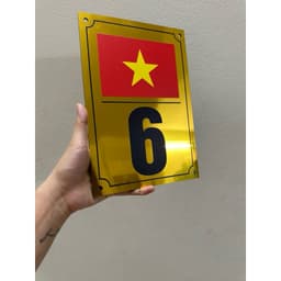 Số Biển Số Nhà Có In Hình Lá Cờ Việt Nam Chất Liệu Aluminium 3mm In UV Cao Cấp - Bảng Số Nhà 3